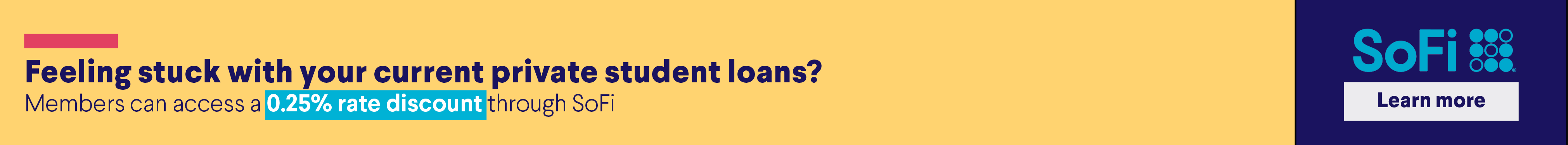 SoFI Student Loan Refinancing banner